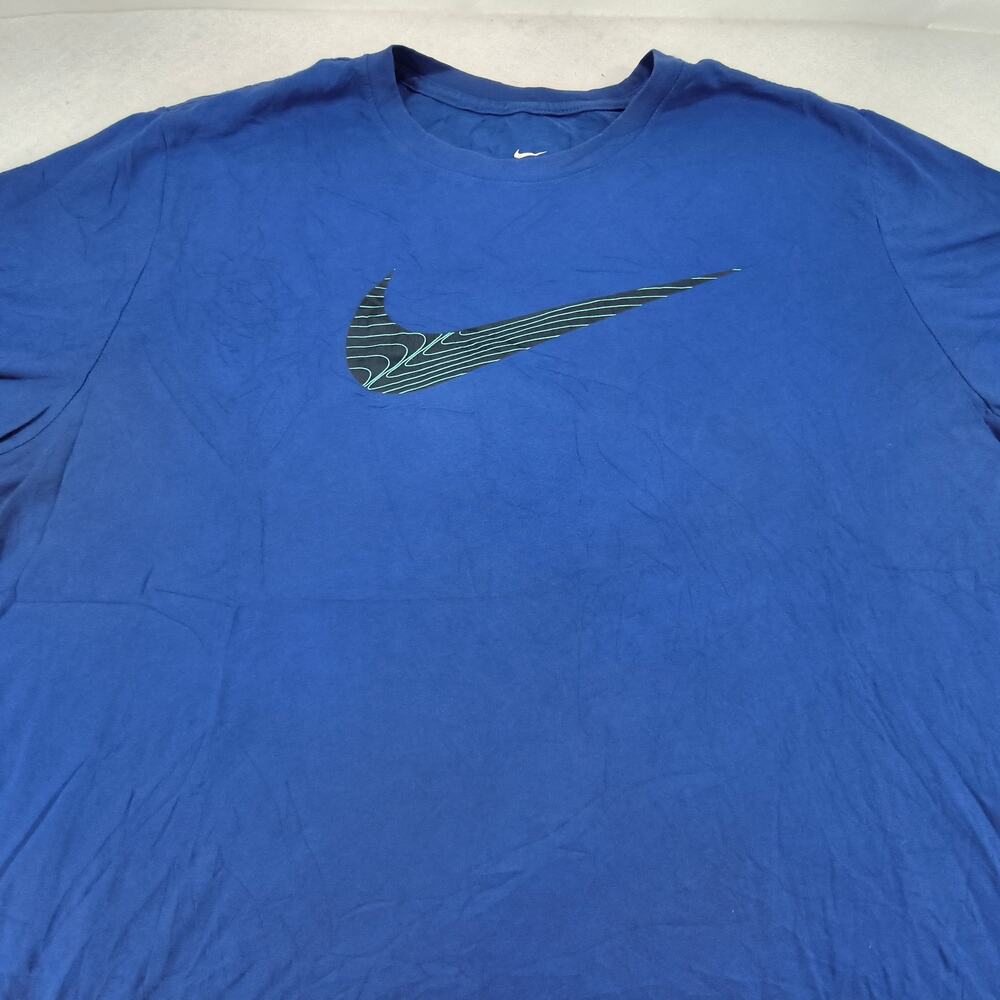 Nike Tee Graphic Crew Neck Short Sleeve Shirt Mens Size 2XL Blue Green